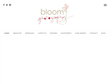 Tablet Screenshot of bloomphotographybykara.com